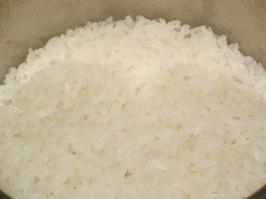 рис сварился на воде